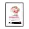 Stupell Industries Pink Florals in Hat Box Glam Fashion Books in Black Frame Wall Art